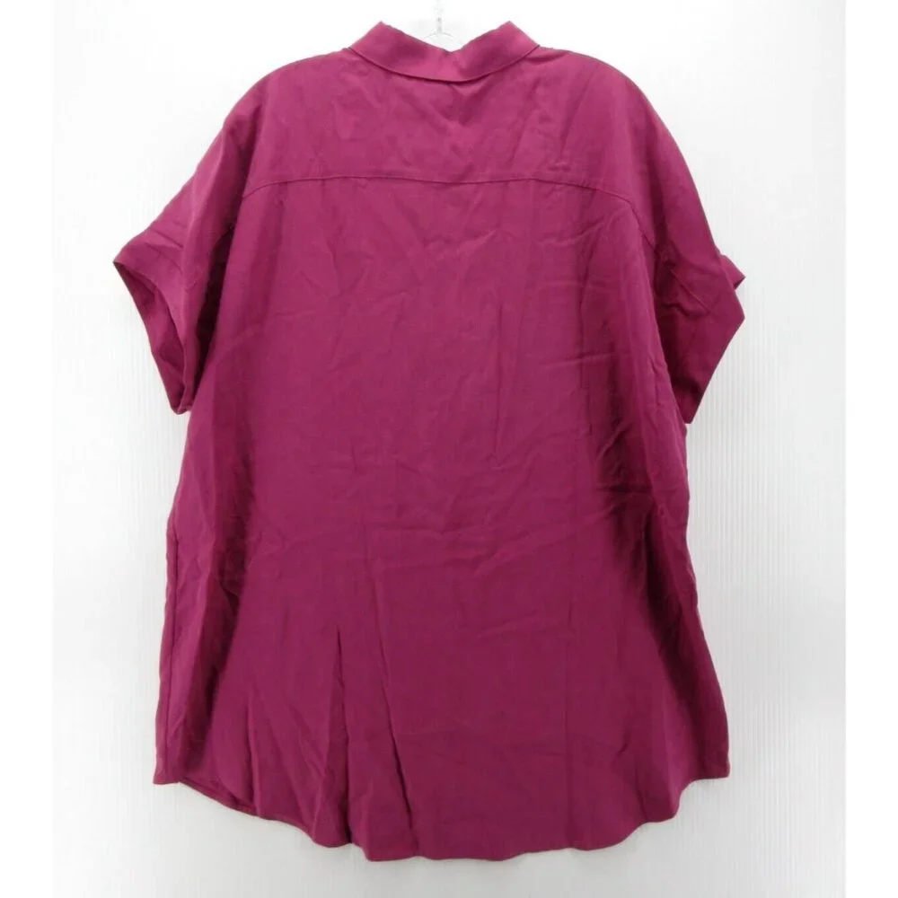 Soft Surroundings Magenta Button Down Shirt - Picture 6 of 11